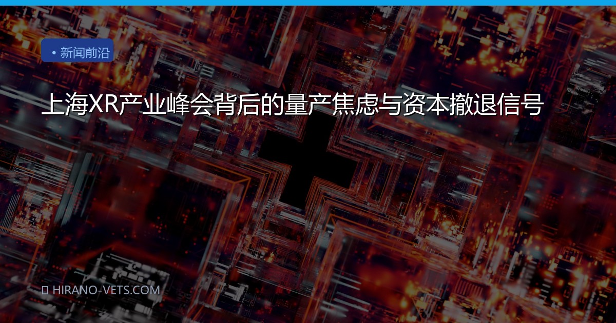 上海XR产业峰会背后的量产焦虑与资本撤退信号