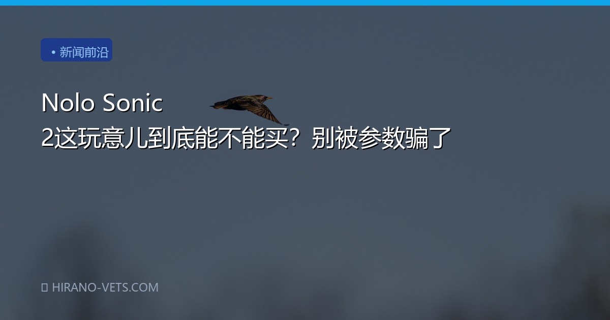 Nolo Sonic 2这玩意儿到底能不能买？别被参数骗了
