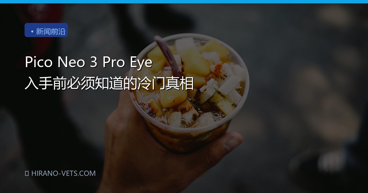 Pico Neo 3 Pro Eye 入手前必须知道的冷门真相